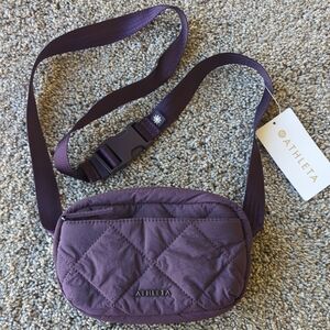 Athleta All About Quilted Crossbody Belt Bag - Iris